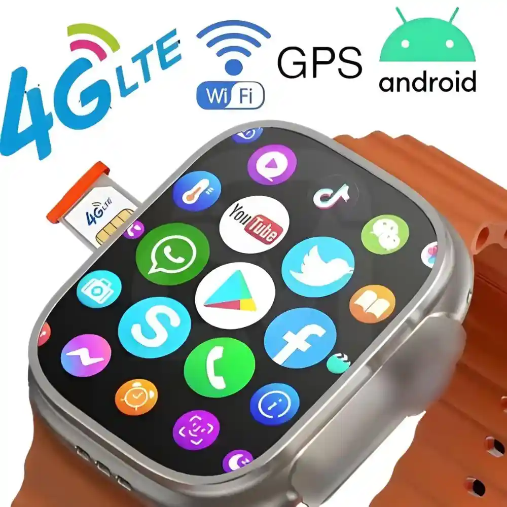 BW9 Pro 4G Android Phone Watch – SIM Card & Camera Supported