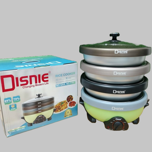Disnie DMC4-555 Multi-Layer Electric Rice Cooker – No Gas, No Fire, 4-Tier Stackable