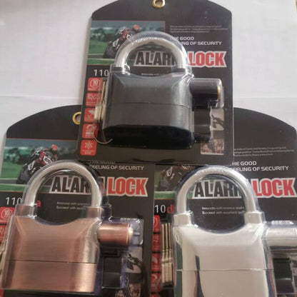 110dB Siren Alarm Padlock – Anti-Theft Security Lock