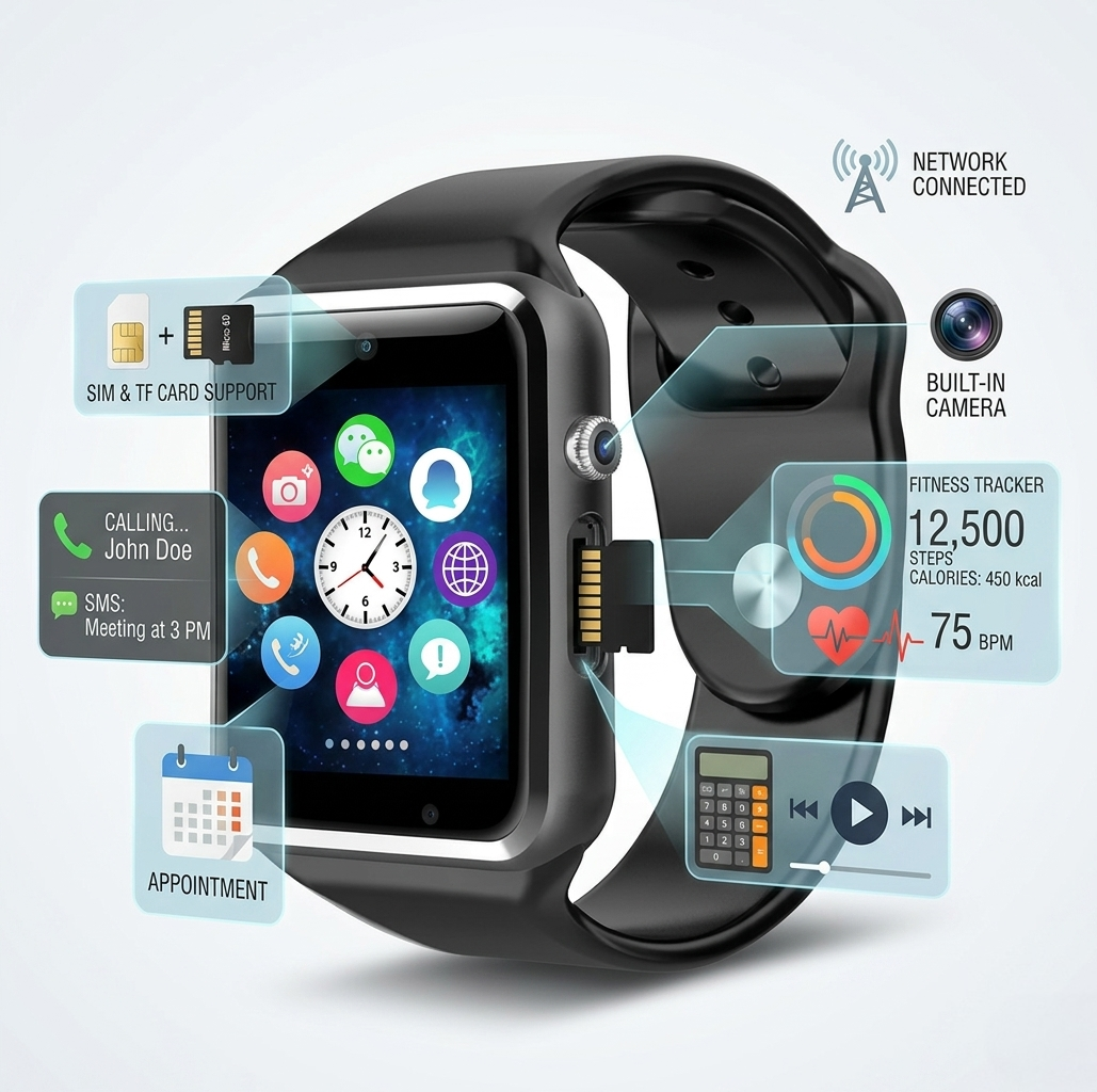 A1 Smart Watch with SIM Card & Camera