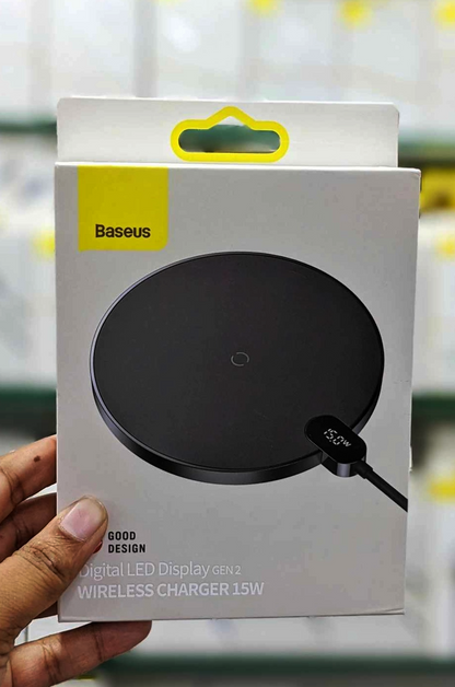 Baseus Gen 2 Wireless Charger 15W – Digital LED Display & Fast Charge