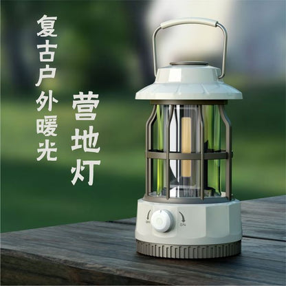 Retro Vintage Camping Lantern | Warm LED | 2 Sizes | 3 Colors