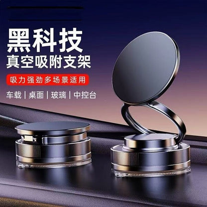 Magnetic Vacuum Phone Holder – 360° Rotation, Car Dashboard & Desktop Mount