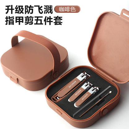 Anti-Splash Manicure Nail Care Set | ABS Travel Case | 5-Piece & 8-Piece