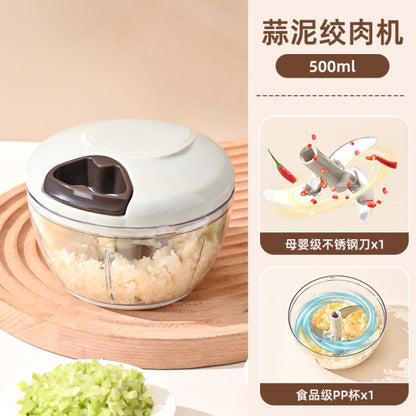 Easy Spin Cutter Manual Food Chopper & Garlic Mincer (500ml)