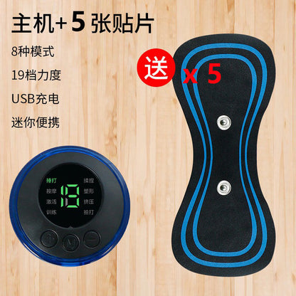 EMS Mini Cervical Massager – 8 Modes, 19 Levels, USB Rechargeable, Full Body Relief