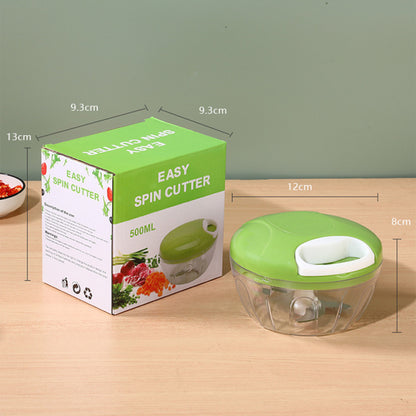 Easy Spin Cutter Manual Food Chopper & Garlic Mincer (500ml)
