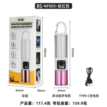 RS-NF005 Camping Flashlight – 500 Lumens Dual Light, USB-C Rechargeable