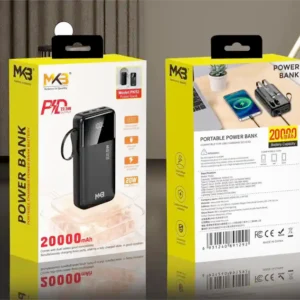 MKB PK62 20000mAh Power Bank – PD 20W/22.5W & Dual Built-in Cables