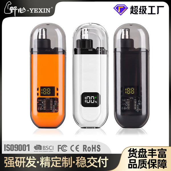 Electric Nose Hair Trimmer with LED Display | Washable Head | 3 Colors