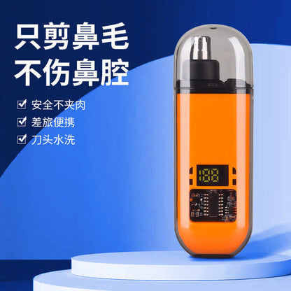 Electric Nose Hair Trimmer with LED Display | Washable Head | 3 Colors