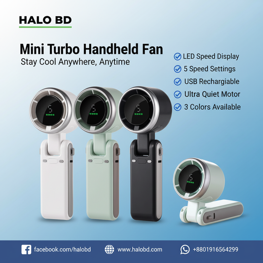 Mini Turbo Handheld Fan Photo Card