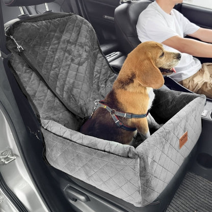 Dog Car Seat, Dog Booster Seat for Car with A Storage Pocket, Clip-On